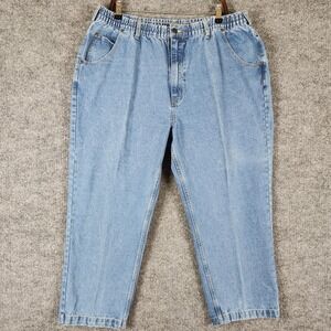 Haband Casual Joe Jeans Mens 42XS Light Wash Elastic Waist Straight Leg Denim